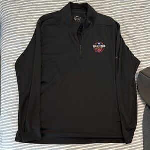 nike never played 2020 final four  Men's Black Quarter-Zip Jacket